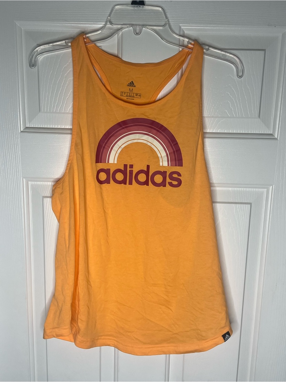Adidas Orange Racerback Tank Top Women's Medium NWOT Athletic
